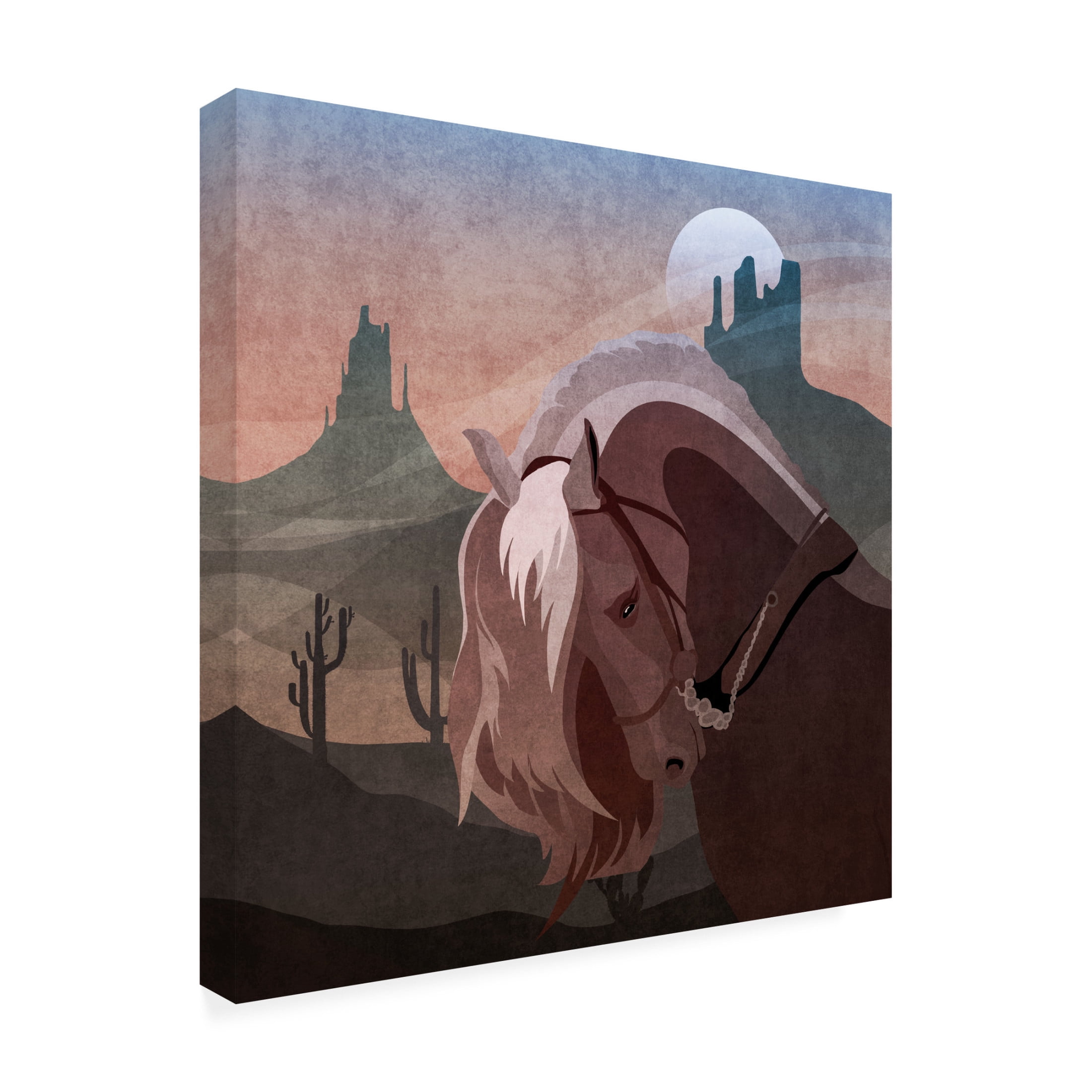 Trademark Fine Art Emel Tunaboylu  Cowboy Horse Canvas Wall Art