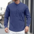 thumbnail image 2 of Toimothcn Polo Shirts For Men Casual Solid Color Buttons Up Lapel Long Sleeve Shirt Lightweight Soft Tee Shirts Comfy Mens Summer Clothes, 2 of 4