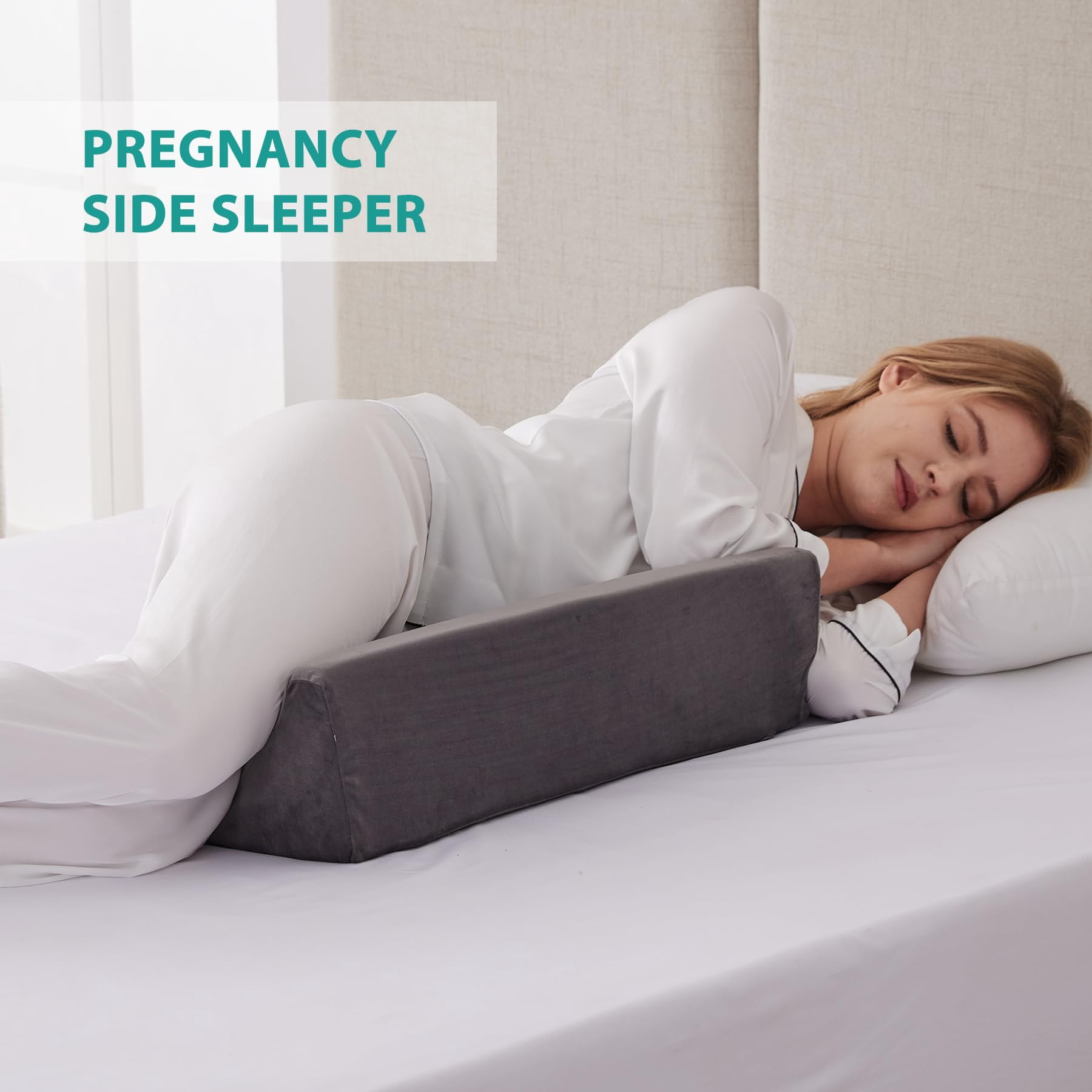 Wedge Pillow For Side Sleeping  Comfort Foam Sleeper Bed Wedges & Body Positioners After Support Preventing Short Plush