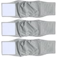 thumbnail image 1 of Genwiss 3Pcs Washable Male Dog Wrap, Reusable Belly Diapers for Male Dogs(Gray,L2), 1 of 8