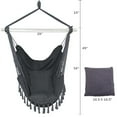 thumbnail image 4 of enyopro Hanging Rope Chair, Hammock Macrame Chair, Gray Indoor Contemporary Swing Chair with 2 Seat Cushions, Superior Comfort Hanging Chair Swing Chair for Outdoor Patio, Yard, Garden, JA1408, 4 of 9