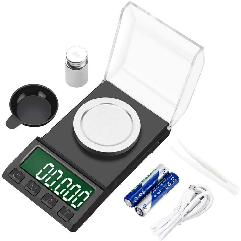 Precision Pocket Scale, 50G/0.001G Precision Scale Jewelry Scales, Portable  Digital Scale With Lcd Display, With Calibration Weight, Tweezers
