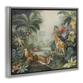 thumbnail image 4 of Stupell Industries Tropical Animals in Jungle Landscape Painting Gray Floater Framed Canvas Art Print Wall Art, 31 x 25, 4 of 10
