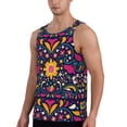 thumbnail image 2 of Easygdp Cinco De Mayo Floral Men's Tank Top, Sleeveless Muscle T Shirts, Breathable, Quick-Dry, Loose for Gym, Running, Fitness - 3X-Large, 2 of 9