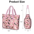 thumbnail image 3 of Tote Bag for Women - Pink Cute Dachshund Dog and Love Heart Shoulder Bag - Large Utility Work Duffle Bag with Zipper Handbag for Travel, Work, Sprots, 3 of 5