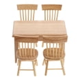 thumbnail image 1 of Shisuyan Miniature Wooden Dining Table and Chair Set for Decor Beige Color 4x2 56x2 56 Inch, 1 of 8