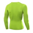 thumbnail image 2 of Mens Compression Under Base Layer Top Long Sleeve Tights Sports Running T-shirts green XL, 2 of 8