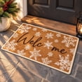 thumbnail image 4 of Christmas Welcome Doormat for Front Door, Winter Snowflake Door Rug, Farmhouse Non-Slip Mat for Indoor Outdoor Porch, Balcony & Home Decor, 15.7x23.6 Inches, 4 of 7
