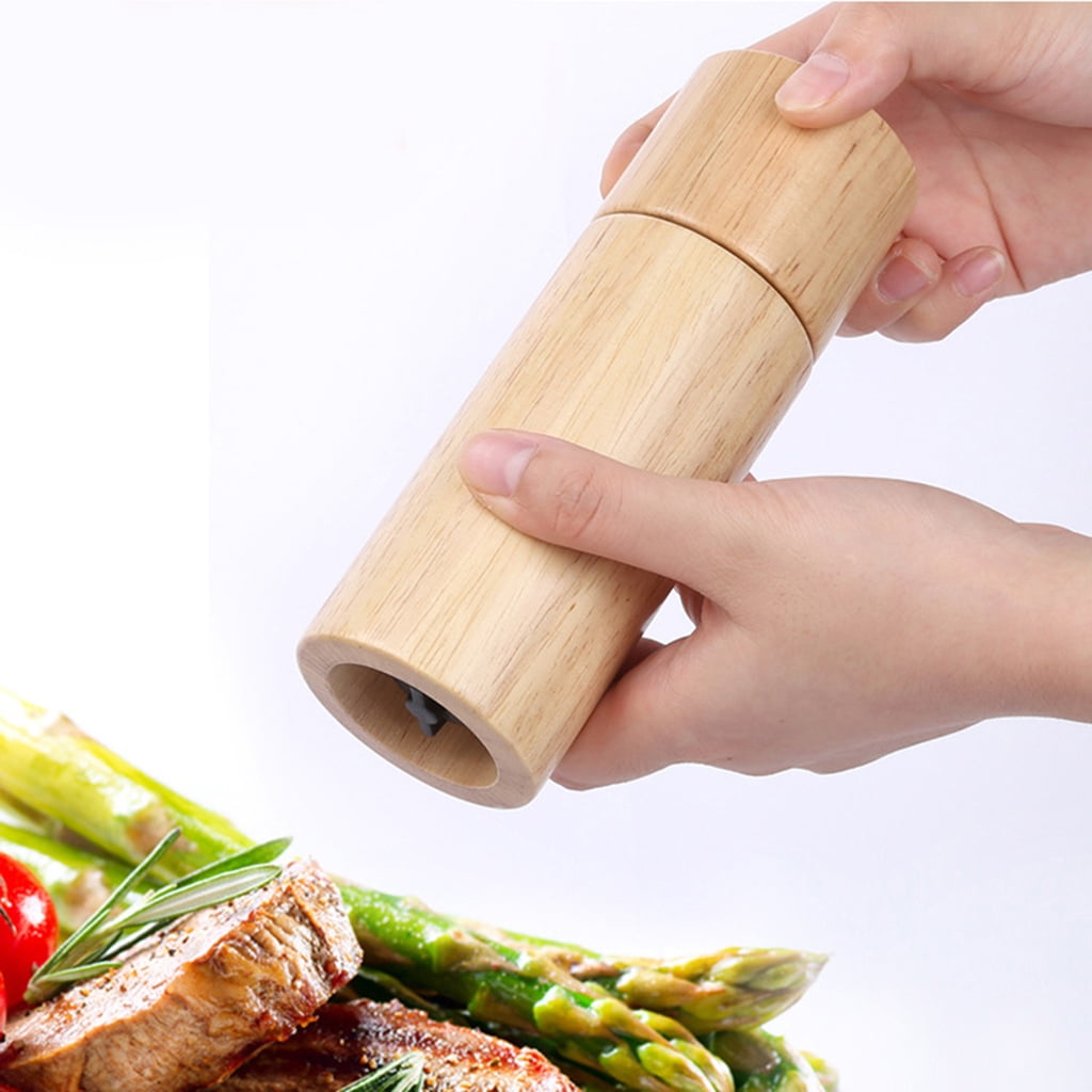Wooden Salt and Pepper Grinder Set Pepper Grinder Adjustable Manual Sea Grinder for Restaurant Dinner BBQ