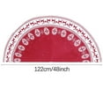 thumbnail image 3 of onlyliua ¡ ¡Promoción de Temporada! Falda para Árbol de Navidad con Estampado de Nieve de Terciopelo Rojo para Fiesta de Fiesta con El Mismo Diseño para Mujer, 3 of 7