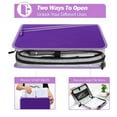 thumbnail image 3 of MoKo Zipper Binder, 3 Inch 3 Ring 600 Sheet Capacity Multi-Pocket School Binder with Handle & Shoulder Strap, School Supplies,Purple, 3 of 7