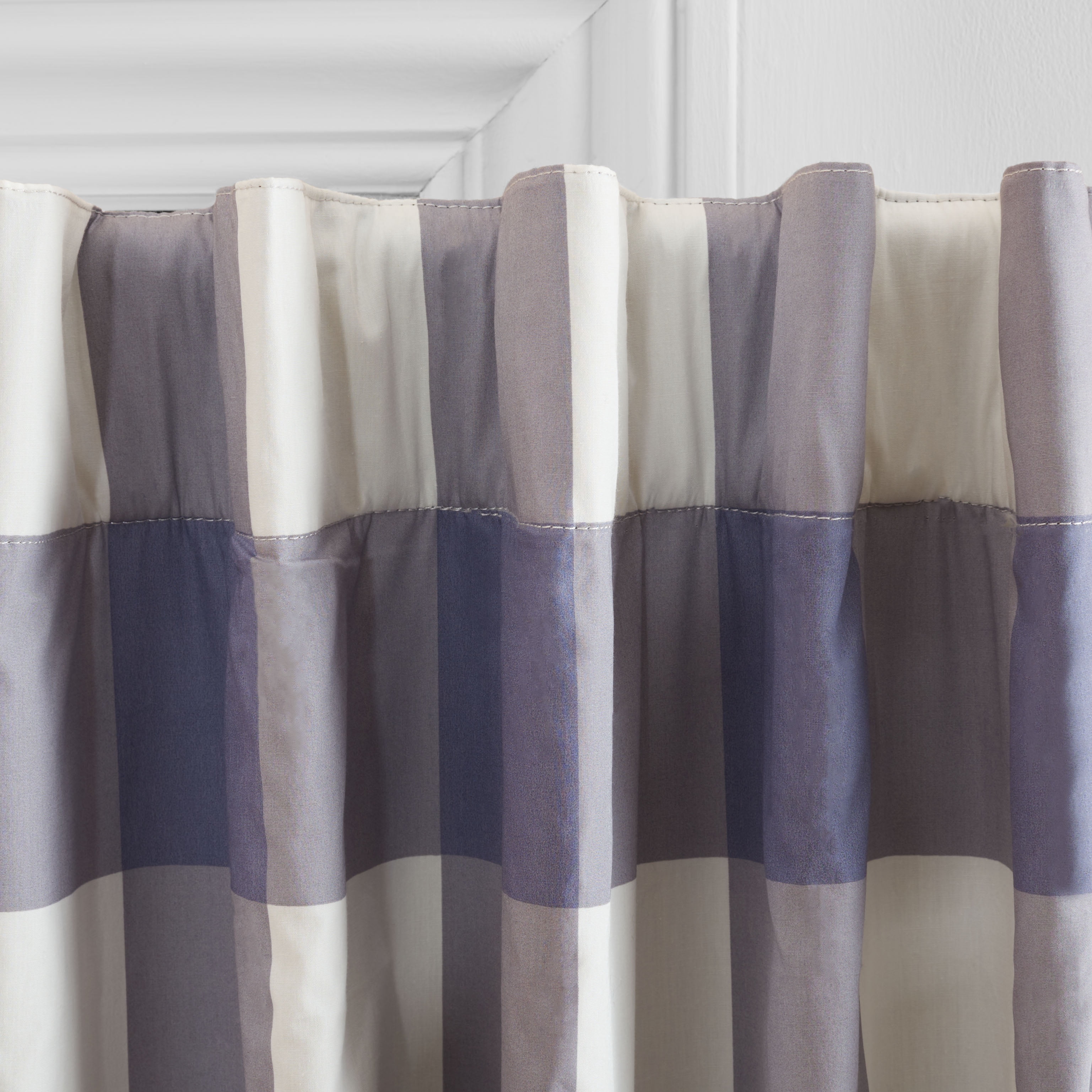 SAFAVIEH Hyland Coastal Blue Plaid Tab Top Blackout Curtains, 52" x 96"