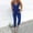 Blue, variant on ZAZYULZ Summer Jumpsuit Women's V Neck Spaghetti Strap Drawstring Waisted Long Pants Jumpsuit Rompers(Blue,Xl)