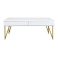 thumbnail image 6 of SAFAVIEH Pine Modern Solid Two-Drawer Coffee Table, White/Gold, 6 of 12