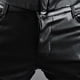 thumbnail image 4 of Puntoco Pantalones casuales con bolsillos y diseño de cremallera de color sólido y cálidos y gruesos para hombre, 4 of 9