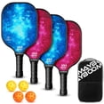 thumbnail image 1 of Juego de palas de pickleball Mayboom Fiberglass, paquete de 4 con pelotas y bolsa, 1 of 7