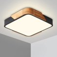 thumbnail image 1 of Luz de techo LED Lámpara de techo de 24 W con control remoto Brillo ajustable Luminaria de baño cuadrada ultra delgada moderna para oficina en casa, negro 30 cm JAMW Sencillez, 1 of 5