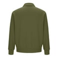 thumbnail image 4 of gbyLJF Mens Quarter Zip Sweatshirts Solid Color Long Sleeve Turndown Collar Sweaters Loose Fit Autumn Casual Pullover Tops, 4 of 6