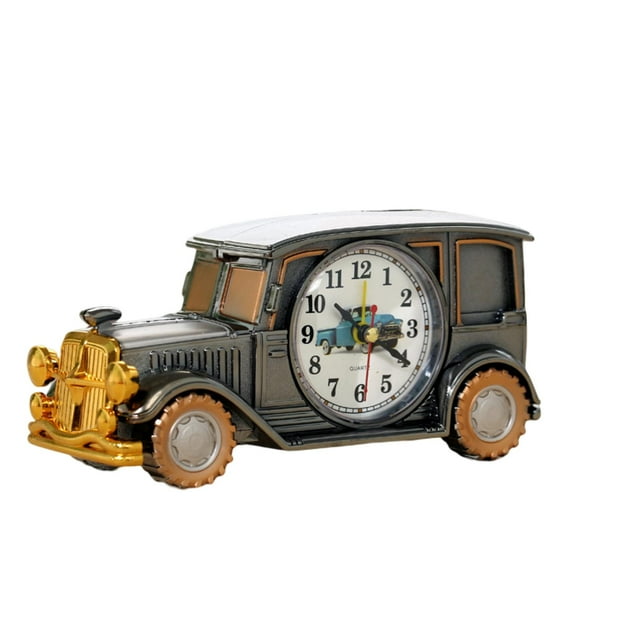 Retro Vintage Car Alarm Clock Big Numbers Digital Pointer Time