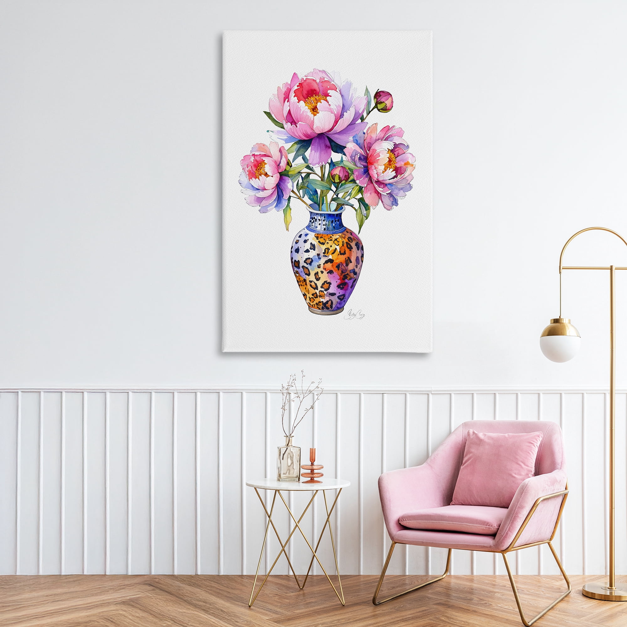 Stupell Industries Fierce Blooms Flower Vase Canvas Wall Art, design by Shelly Craig