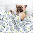 thumbnail image 3 of Yiaed Tennis Rackets And Balls Print Dog Blankets-Cat Blanket Washable for Couch Protection,Puppy Blanket, Soft Plush Reversible Throw Furniture Protector-Medium, 3 of 8