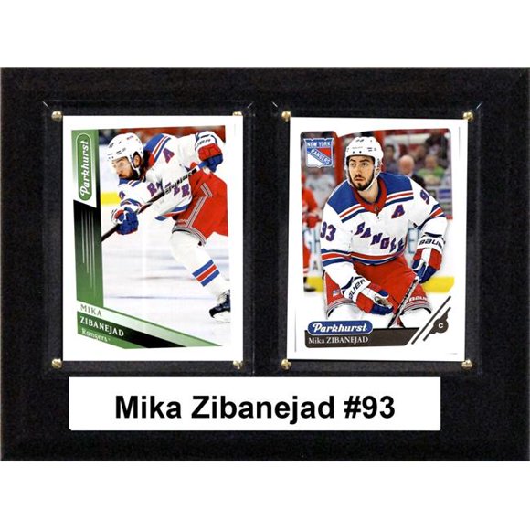 C&I Collectables 68ZIBANEJAD 6 x 8 in. NHL Mika Zibanejad New York Rangers Two Card Plaque