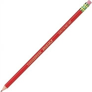 Ticonderoga Erasable Checking Pencils – 2.6mm Red Lead, Pack Of 4, Pre-Sharpened, Hexagonal Grip