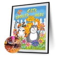 thumbnail image 1 of Kit 5D imágenes de diamantes de imitación DIY gato encantador completo taladro redondo diamante pintura regalo Likrtyny Oficina Multiescena Multifunción, 1 of 9