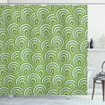 thumbnail image 1 of Ambesonne Feather Shower Curtain, Peacock Design Circles, 69"Wx75"L, Apple Green Fern Green, 1 of 3