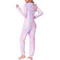 thumbnail image 3 of INSPIRE CHIC Women's Tie Dye Pajama Sets Long Sleeve Outfits Jumpsuits with Pockets L Pink, 3 of 6