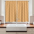 thumbnail image 2 of Ambesonne Orange Kitchen Curtains, Valentines Hearts, 55"x39", Dark Brown Vermilion, 2 of 3