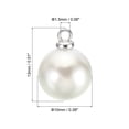 thumbnail image 2 of Unique Bargains Pendentifs Perles Fausses 10mm, Lot de 150 Perles Rondes Imitation Perle, Argent Blanc, 2 of 6