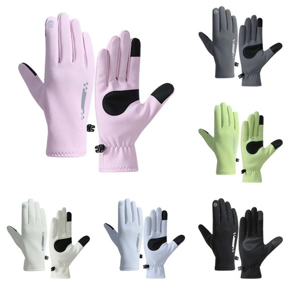 Ticikt Adult Winter Soft Warm Gloves, Thick Windproof Waterproof Nonâ TouchâScreen Gloves for Outdoor Skiing,Pink