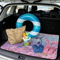 thumbnail image 2 of POLERO Car Trunk Mat for Travel Enthusiasts Hummingbird Cherry Blossom, Wear-Resistant Cargo Liner, All Weather All-Weather 29" x 39", 2 of 7