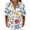 #0184-White, variant on Favoffer Women's Floral Linen Button Down Short Sleeve Blouses V Neck Casual Summer Tops Loose Fit Hawaiian Shirts for Beach Vacation Daily Work
