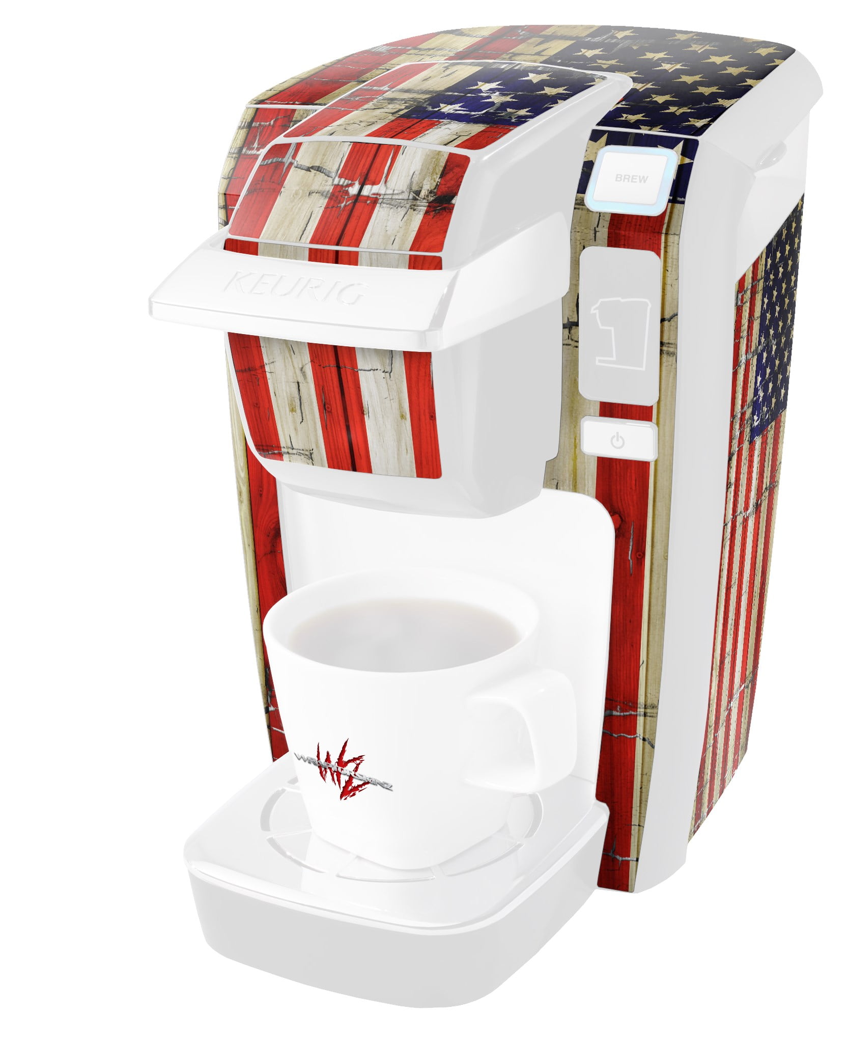 Painted Faded and Cracked USA American Flag Decal Style Vinyl Skin