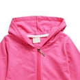 thumbnail image 6 of newwalpole Boys Girls Zipper Sweatshirt Youth Solid Classic Hoodies Soft Full Zip Hooded Sweatshirts for Teens Kids Unisex Hot Pink for Size 2-3 Years, 6 of 7