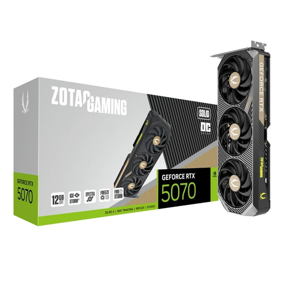 Tarjeta de Video ZOTAC GAMING GeForce RTX 5070 SOLID OC 12GB GDDR7 ZT-B50700J-10P