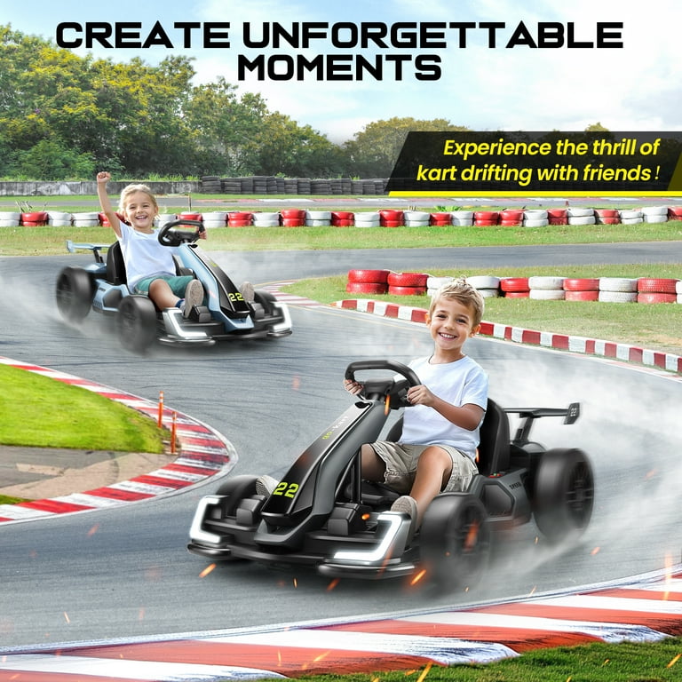 VIBESPARK 24V 7AH Drift Go Kart, Up to 8.5 MPH Electric Go