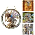 thumbnail image 1 of Home Decor Ceramic Retro Fairy Jewelry Sign Wall Hanging Painted Disc Style Decoration Exchange Creativity Christmas, 1 of 4