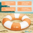 thumbnail image 2 of Sun's Out Inflatable Pool Tubes 2 Pack, Orange 36-Inch for Ages 14+, 2 of 6