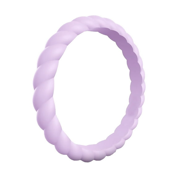 BAYAIXZ Rings for Women Silicone Ring Wedding Ring Silicone Ring for Female Couples Wedding Band Womens Wedding Ring Workout Rings for Women (Purple2,8)