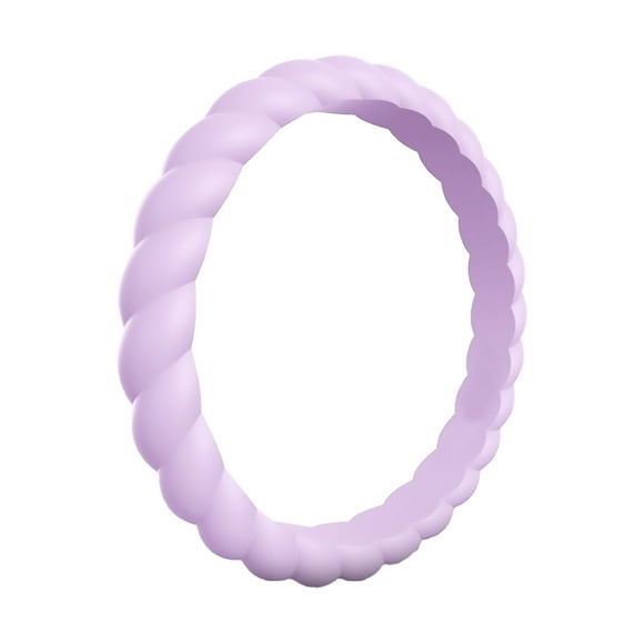 CILENON Wedding Bands Silicone Ring Wedding Ring Silicone Ring for Female Couples Gold Rings for Women Non Tarnish Chunky Rings Wedding Rings(Purple2,4)