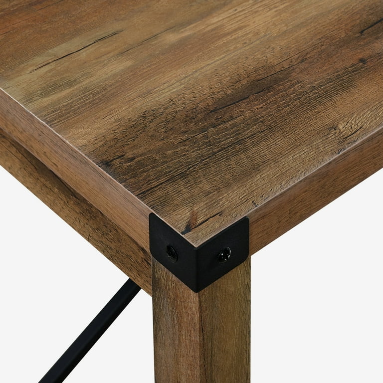 Manor Park Rustic Farmhouse Dining Table Rustic Oak Walmart