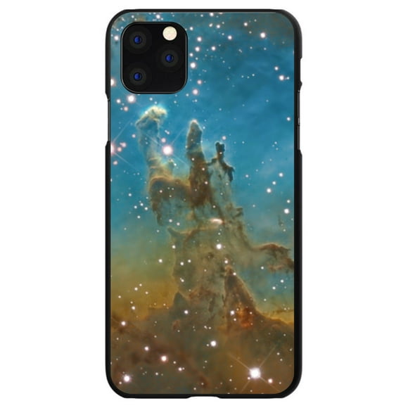 DistinctInk Case for iPhone 11 Pro (5.8" Screen) - Custom Ultra Slim Thin Hard Black Plastic Cover - Eagle Nebula Blue Green - Show Your Love of Astronomy