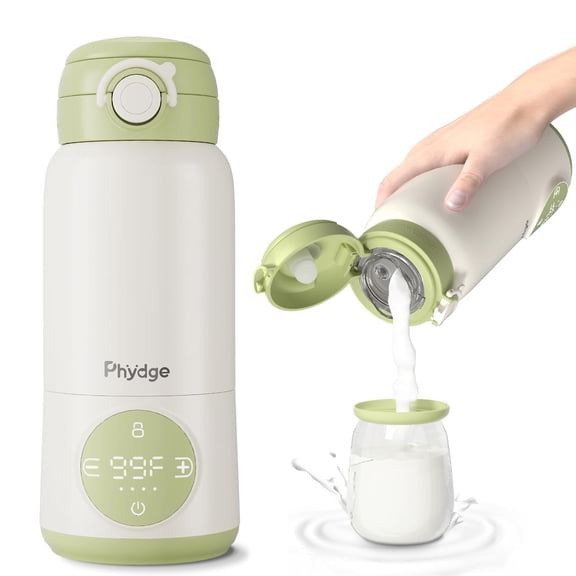 Portable Baby Bottle Warmer for Travel, 15oz Milk & Formula Warmer with Precise Temperature Control, Even Heating & Long Battery Life
