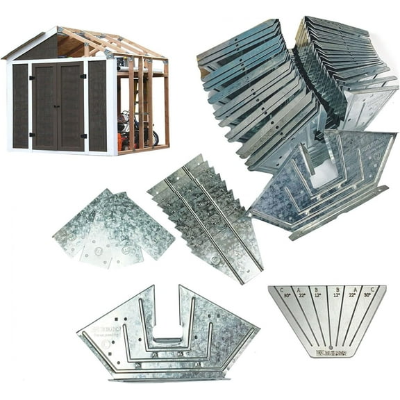 EZBUILDER 7x8 Foot Galvanized Steel Storage Shed Garage Barn DIY EZ Framing Kit