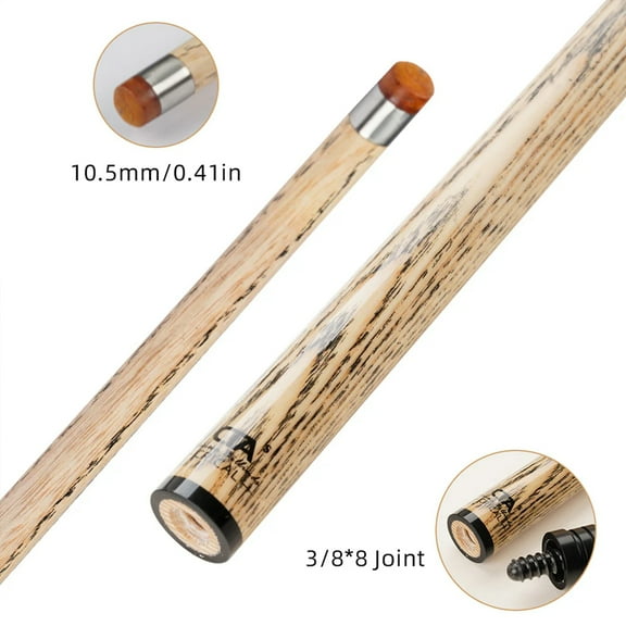 CRICAL Technologia Shaft for Pool Cue with Tiger 10.5mm Tip Ash Wood Shaft 3/8*8 Pin Joint for Single Shaft