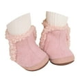 thumbnail image 2 of Fozruso Winter Warm Lined Boots For Toddler Girls Non Sole Soft Comfortable First Walking Shoes Outdoor,Side Zippe Boots Sizes 5 Toddler(6-12 Months), 2 of 6