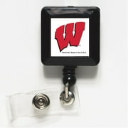 Wisconsin Badgers Official NCAA 1 inch x 1 inch  Retractable Badge Holder Key Chain Keychain by Wincraft